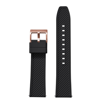 18mm 20mm 22mm 24mm haute qualité forme de balle FKM bracelet de montre en caoutchouc à dégagement rapide bracelet de plongée souple étanche pour HAISCH