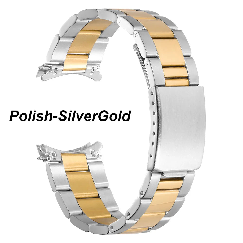 Bracelet de montre à extrémité incurvée de luxe, 18mm 19mm 20mm 21mm pour Rolex Oyster Perpetual King 13mm 17mm, accessoires de Bracelet en acier inoxydable