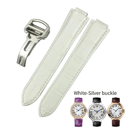 14mm 16mm 18mm 20mm 22mm bracelet de montre en cuir de vachette véritable adapté pour Cartier noir bleu rose bracelet de montre Bracelets outils gratuits