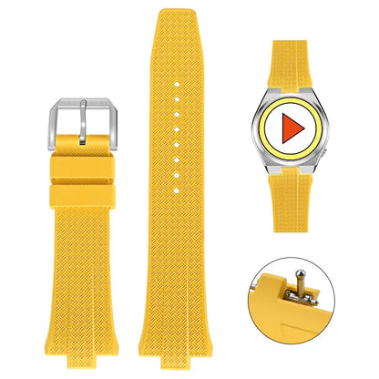 Advanced FKM Fluoro Rubber Watch Strap, 9mm, for Citizen TSUYOSA Collection NJ0150 NJ0151ME, Silicone Watch Bands for Men and Women