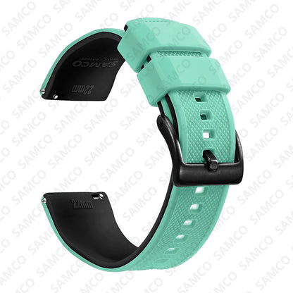 Bracelet de montre en Silicone de qualité supérieure, 18mm 20mm 22mm, à dégagement rapide, en caoutchouc, de remplacement