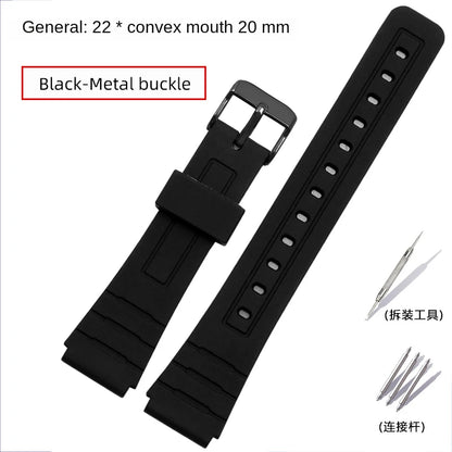 Per Casio Cinturino per orologio 20 mm uomo donna CA53/61 CA-53W CA-61W FT-100W W-520U W-720G w720 Sostituzione cinturino in silicone
