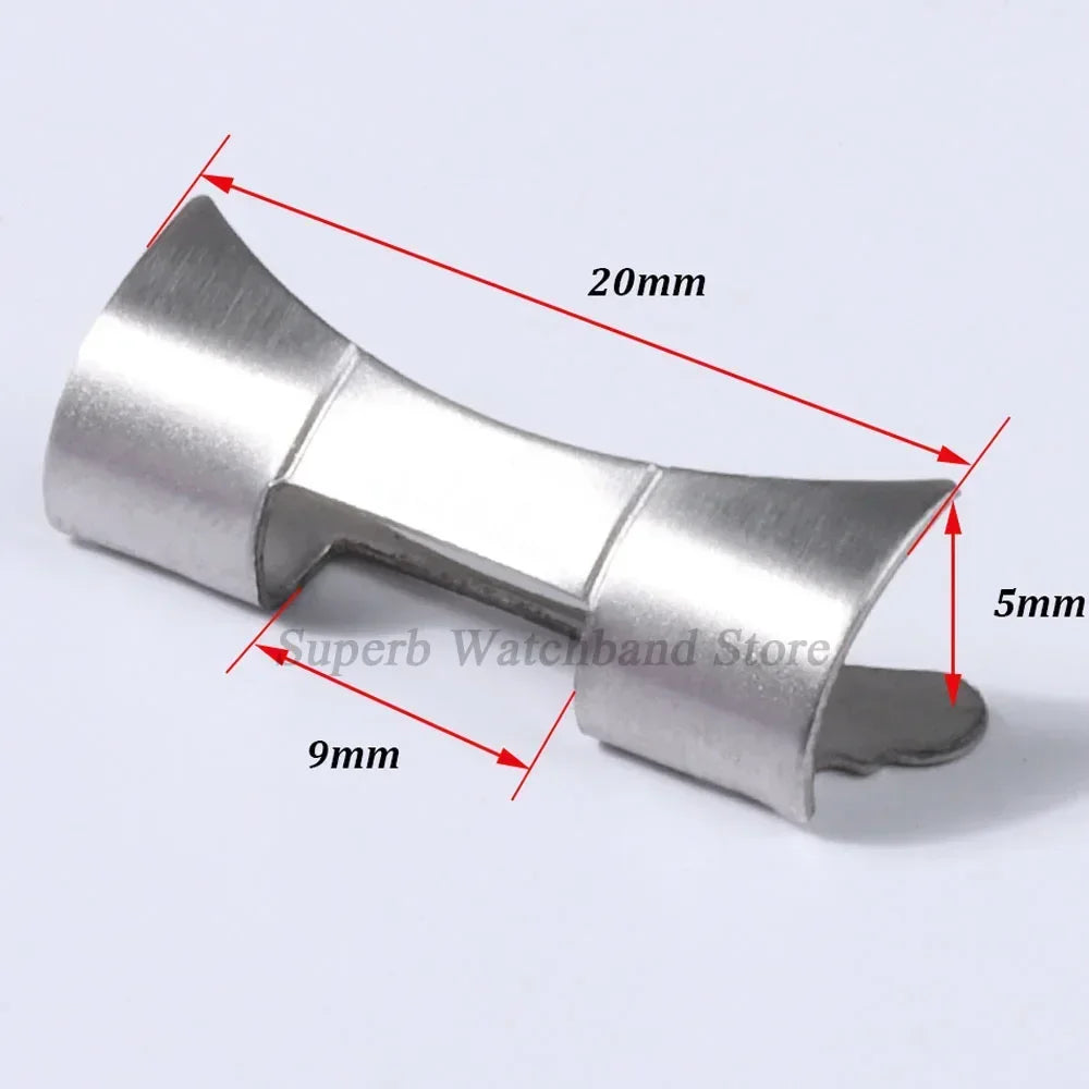 Bracelet de montre en acier inoxydable, 20mm 22mm, lien d'extrémité droite et incurvée pour connecteur Seiko SKX007 pour adaptateur Jubilee Oyster, 2 pièces
