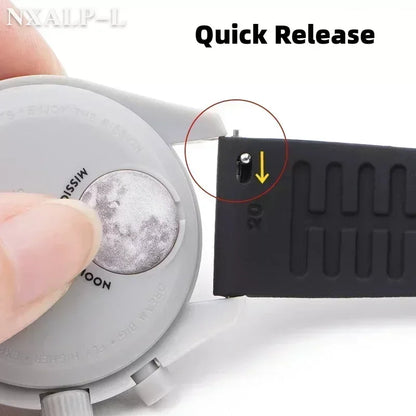 Silicone Watch Strap 18mm 19mm 20mm 21mm 22mm 24mm Waterproof Sport Band for Men for Rolex for Seiko Watch Replacement Strap