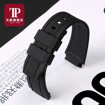 Cinturino in gomma siliconica da 20 mm per orologi CASIO da uomo, modelli MWA-100, MWA-100HD-1A, MWA-100H, colore nero. Accessori per cinturini per orologi.