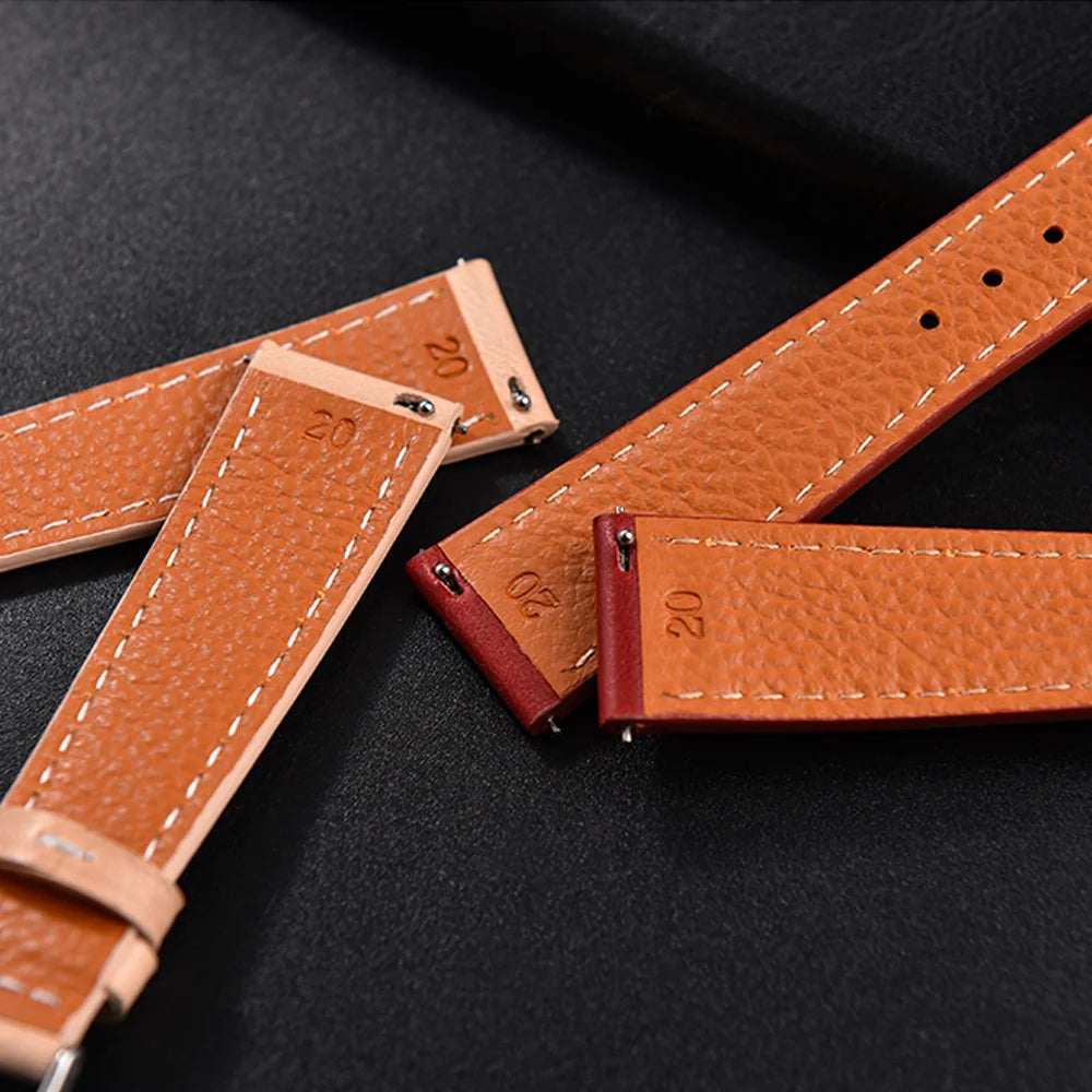 Handmade Vintage 18mm 20mm 22mm Quick Release Vegetable Tanned Leather Watch Strap