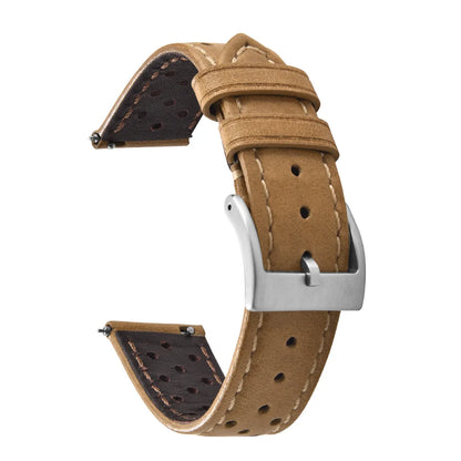 Universal Rally Leather Watch Strap - Quick Release