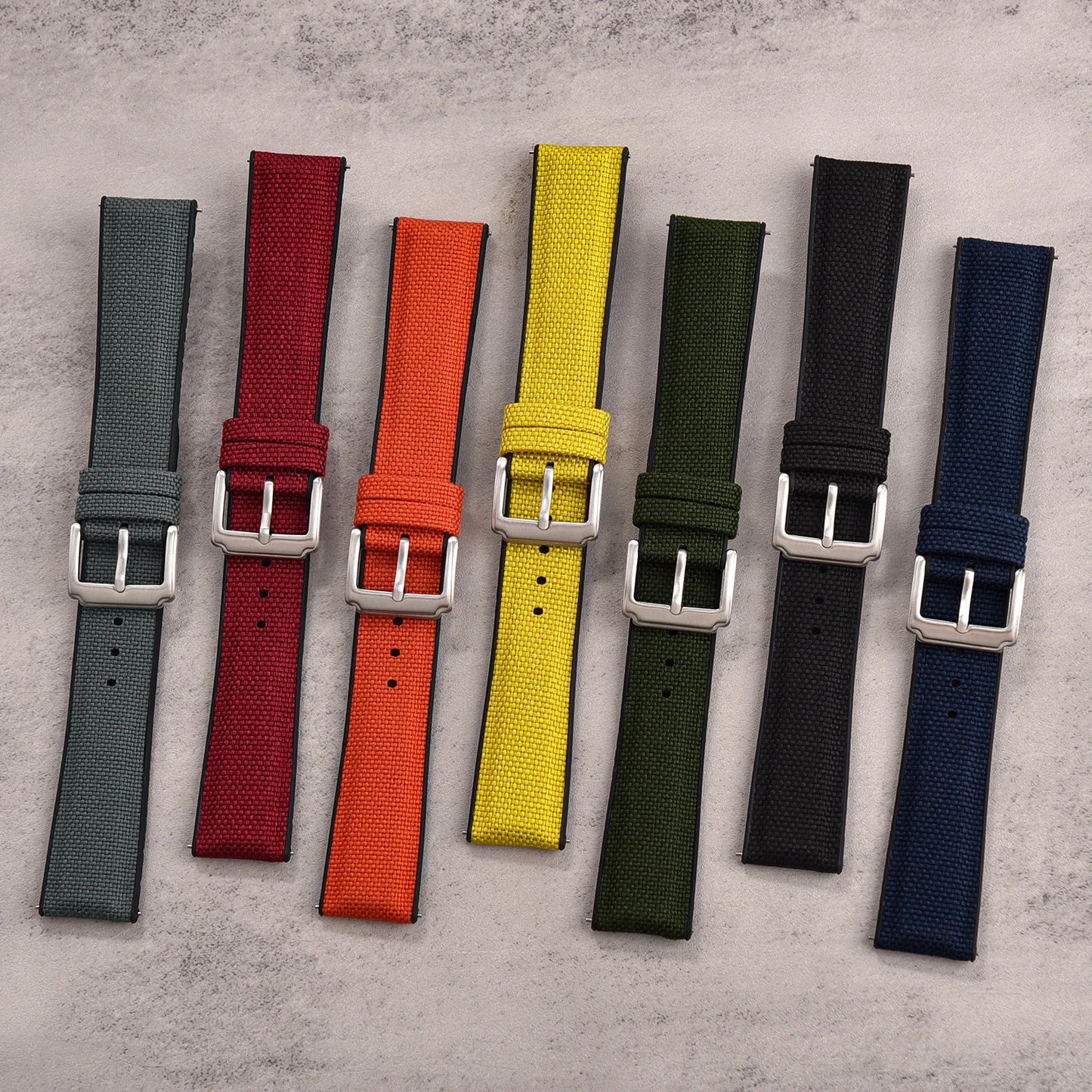 Bracelet de montre en tissu à voile et Silicone, à dégagement rapide - Universel