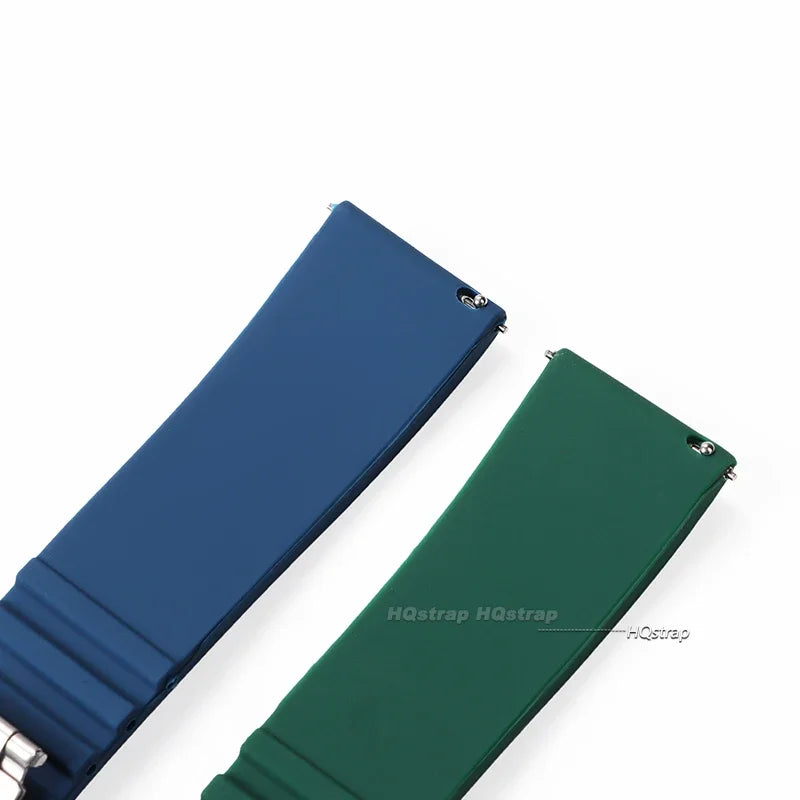 Cinturino per orologio in gomma di silicone, chiusura deployante 18mm 20mm 22mm 24mm per orologio Omega, cinturino di ricambio per cinturini sportivi Seiko