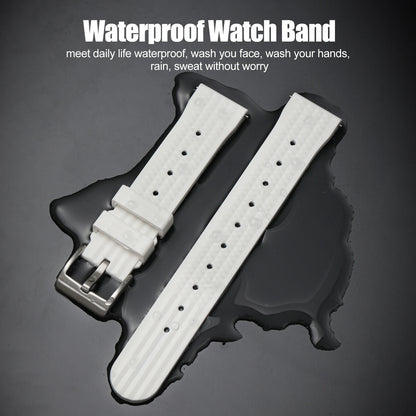 FKM bracelet de montre gaufré en caoutchouc 20mm 22mm bracelet en caoutchouc fluoré plongeur universel étanche confortable sport bracelets de montre à dégagement rapide