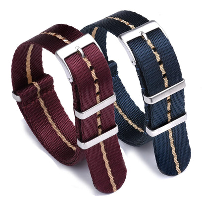 Premium Quality Smooth Nylon Watch Strap, 20mm 22mm, Casual Military, High-Density Green Seatbelt for Men's Watch Accessories