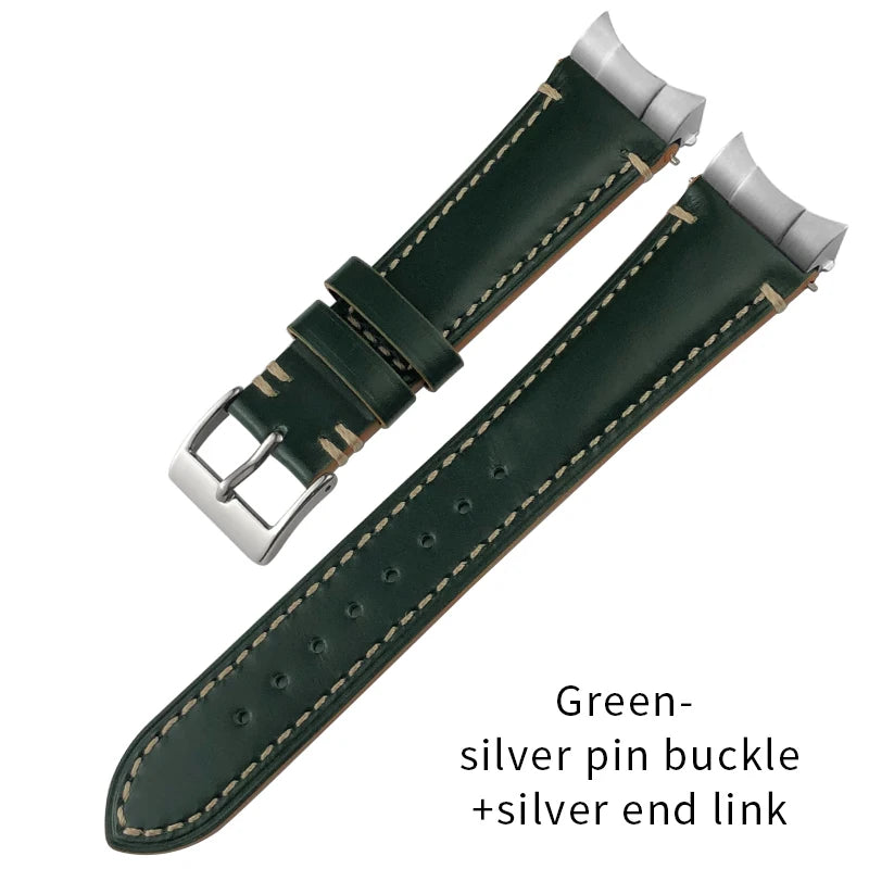 Cinturino per orologio in pelle bovina con estremità curve in metallo da 22 mm a sgancio rapido per Tudor 41 mm Black Bay GMT Vintage, cinturino per orologio fatto a mano da uomo