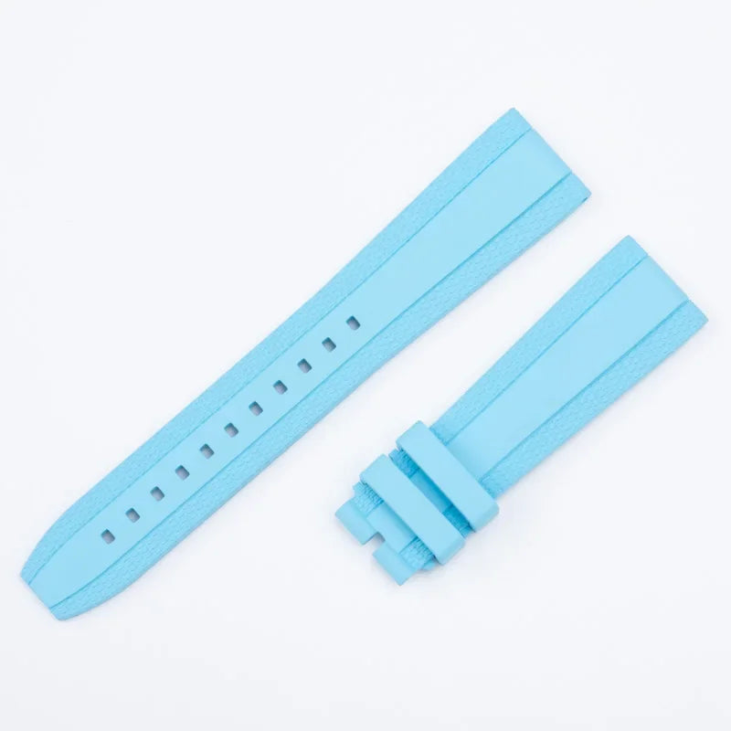 Bracelet en caoutchouc fluoré à motif tissé, 20/22mm, avec boucle de 18mm, pour bracelet de montre Breitling Superocean AVENGER Navitimer