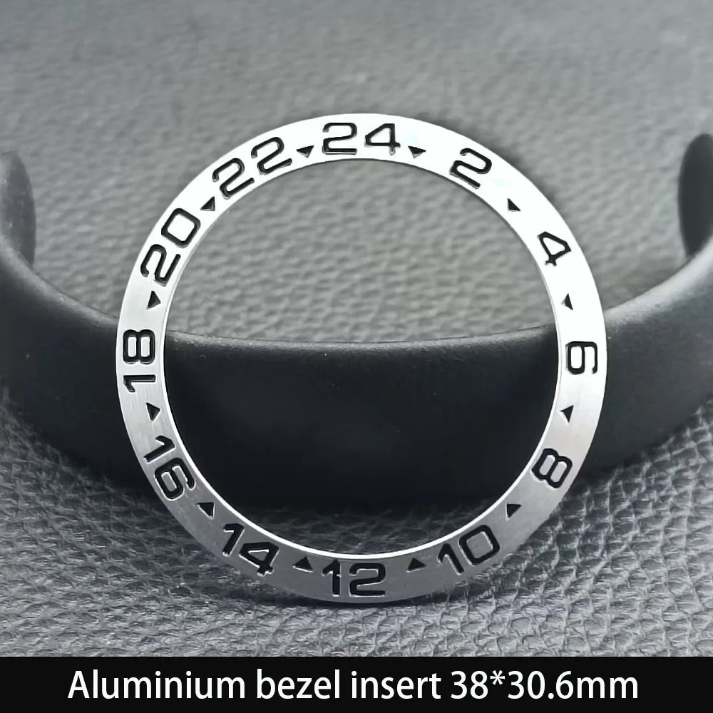 38mm x 30.6mm Sloped Ceramic Bezel GMT and Diving Watch Insert for 40mm Men's Watch Replacement Watch Bezel Inserts