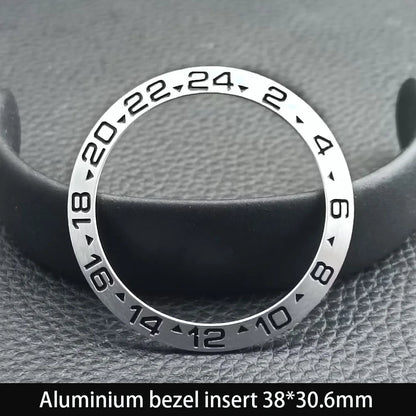 38mm x 30.6mm Sloped Ceramic Bezel GMT and Diving Watch Insert for 40mm Men's Watch Replacement Watch Bezel Inserts