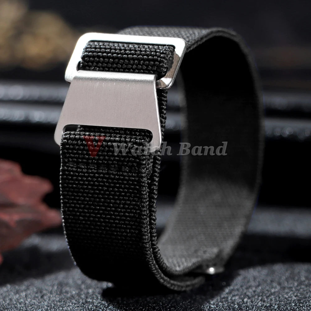 Bracelet de montre tressé en Nylon, 18/20/22mm, élastique, troupes françaises, sac de Parachute, Bracelet de Sport universel pour hommes et femmes
