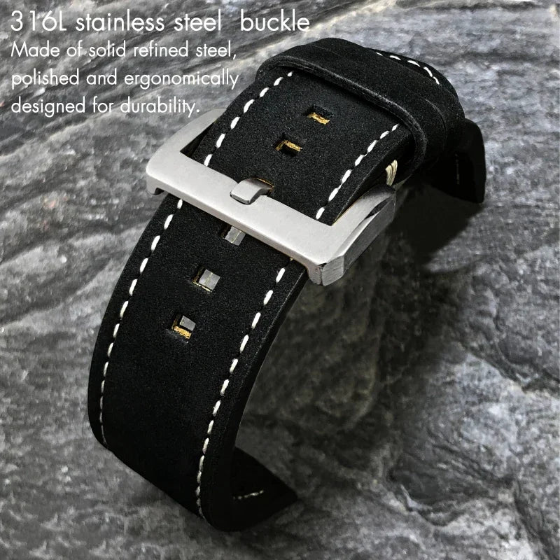 Handmade Brown Genuine Calf Leather Watch Strap, 22/23mm, for Zenith Tudor Black Bay Bronze Blancpain, Vintage Watch Band