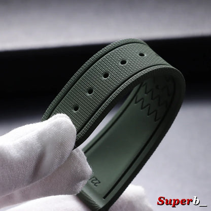 Bracelet universel à dégagement rapide 20mm 21mm 22mm, bracelet de montre étanche en caoutchouc FKM pour Omega, Rolex, Seiko