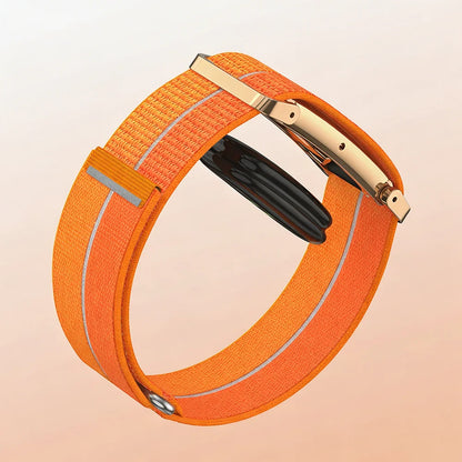 Metal Protective Case, Nylon Strap for Google Fitbit Air, Ultra-Thin Replacement Bracelet, Featherlight, Breathable, Quick Release