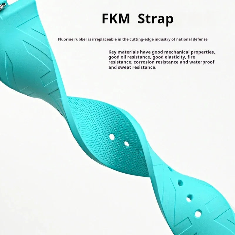 Bracelet en caoutchouc fluoré pour Citizen NJ0150 NJ0151 0158, boucle ardillon à dégagement rapide, souple FKM Sport, étanche, remplacement du bracelet de montre 9mm