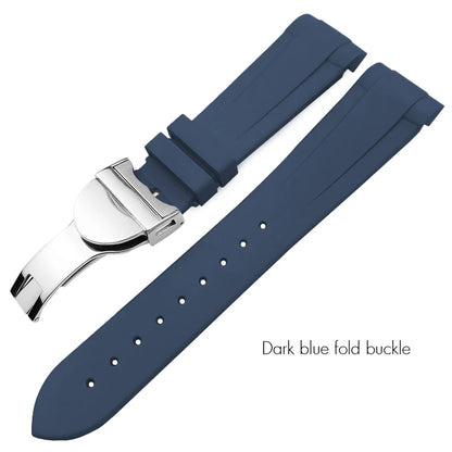 Каучуковый ремешок для часов, 20 мм 22 мм, для Tudor Black Bay PELAGOS, высокое качество, черный, синий, красный, силикон, раскладывающаяся застежка