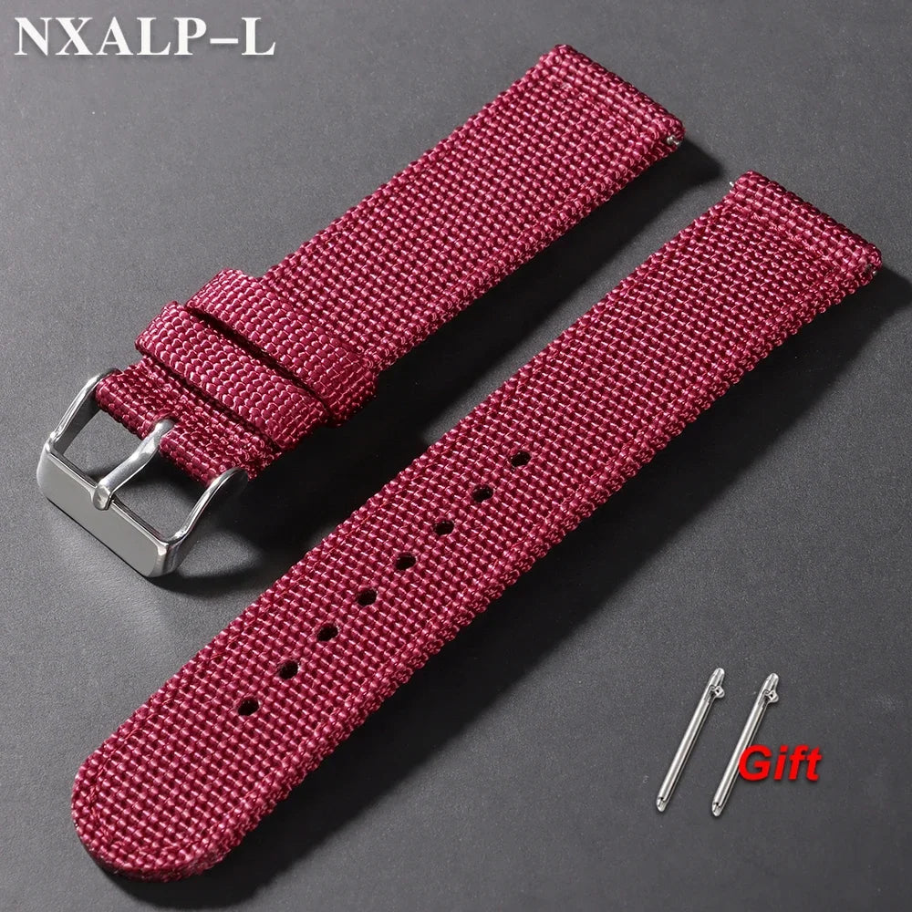 18mm 20mm 22mm 24mm Nylon Sport Watch Strap, Quick Release Woven Bracelet for Men and Women, Universal Military Sport Band