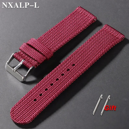 18mm 20mm 22mm 24mm Nylon Sport Watch Strap, Quick Release Woven Bracelet for Men and Women, Universal Military Sport Band