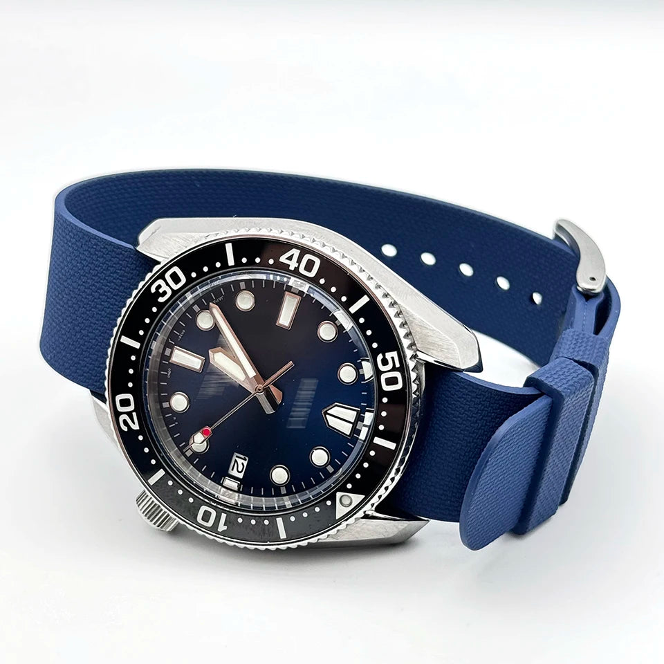 Bracelet de Montre Nato Caoutchouc Siliconé Boucle Brossé - 24,5cm