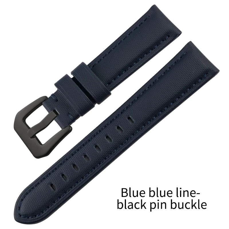 Cinturino per orologio in tela di nylon da uomo, 20mm, 21mm, 22mm, 23mm, 24mm, 25mm, 26mm, per Panerai Seiko Breitling Citizen, cinturino universale in pelle
