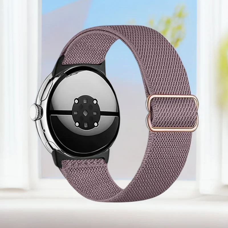 Soft Nylon Strap for Google Pixel Watch 4 3 45/41mm, Replacement Strap for Pixel Watch 2/1 41mm, Elastic Nylon Buckle Strap