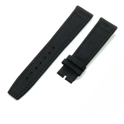 Cinturino per orologio in tela di nylon, 20 mm 21 mm 22 mm, per orologio da pilota IWC Portugal PORTOFINO, cinturino in tessuto, fibbia pieghevole, cinturino in pelle bovina