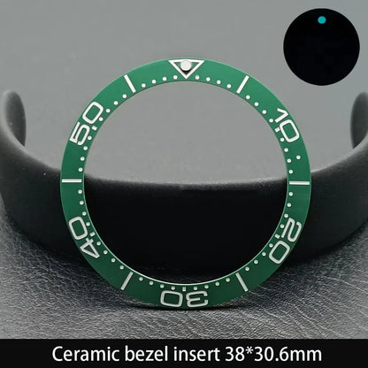 38mm x 30.6mm Sloped Ceramic Bezel GMT and Diving Watch Insert for 40mm Men's Watch Replacement Watch Bezel Inserts