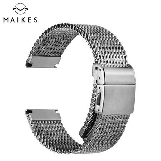 Cinturino per orologio MAIKES in acciaio inossidabile 316L per Rolex Omega IWC Breitling 20mm 21mm 22mm bracciale per orologio in maglia milanese