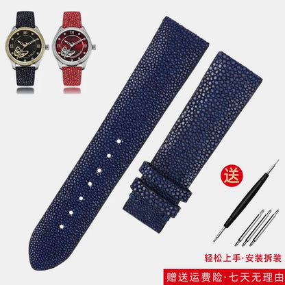 Bracelet de montre en peau de poisson perle pour Huawei TISSOT Omega Mido Tudor bracelet de montre en cuir Manta Ray pour hommes et femmes 20mm 22mm