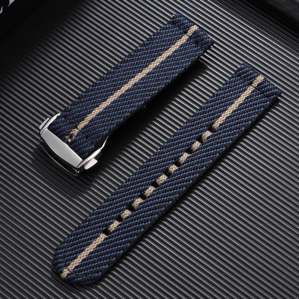 Cinturino per orologio in Nylon da 20 mm, sportivo, per Rolex, Tissot, Tudor, Seiko, cinturino di ricambio, Bracciali morbidi
