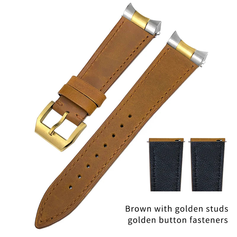 Genuine Leather Watch Strap Quick Release 22mm 20mm Cowhide Folding Buckle Watch Band for Tudor Black Bay 58 Strap