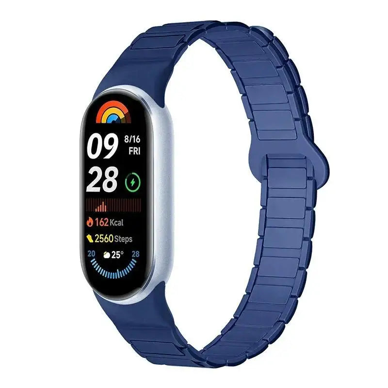 Magnetic Silicone Strap for Xiaomi Mi Band 10 9 8, Replacement Smart Bracelet, Silicone Sports Strap
