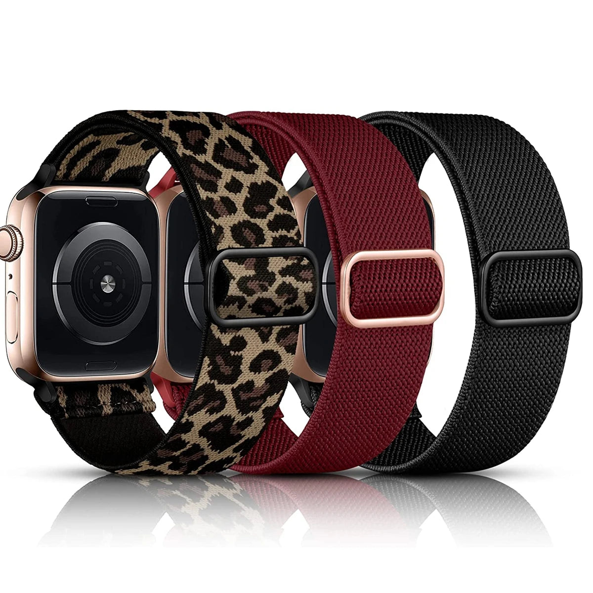 3 cinturini in nylon per Apple Watch Ultra, 38mm, 40mm, 41mm, 42mm, 44mm, 45mm, 46mm, 49mm, cinturino elastico in nylon, iWatch serie 11, 10, 9