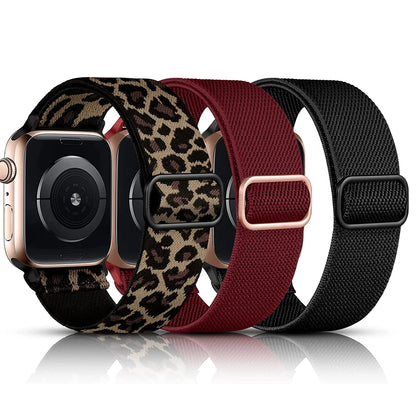 3 cinturini in nylon per Apple Watch Ultra, 38mm, 40mm, 41mm, 42mm, 44mm, 45mm, 46mm, 49mm, cinturino elastico in nylon, iWatch serie 11, 10, 9