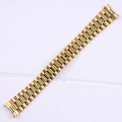 Cinturino per orologio in acciaio inossidabile massiccio argento e oro da 13, 17, 20 e 21 mm per Rolex Oyster Perpetual Date, bracciale metallico.
