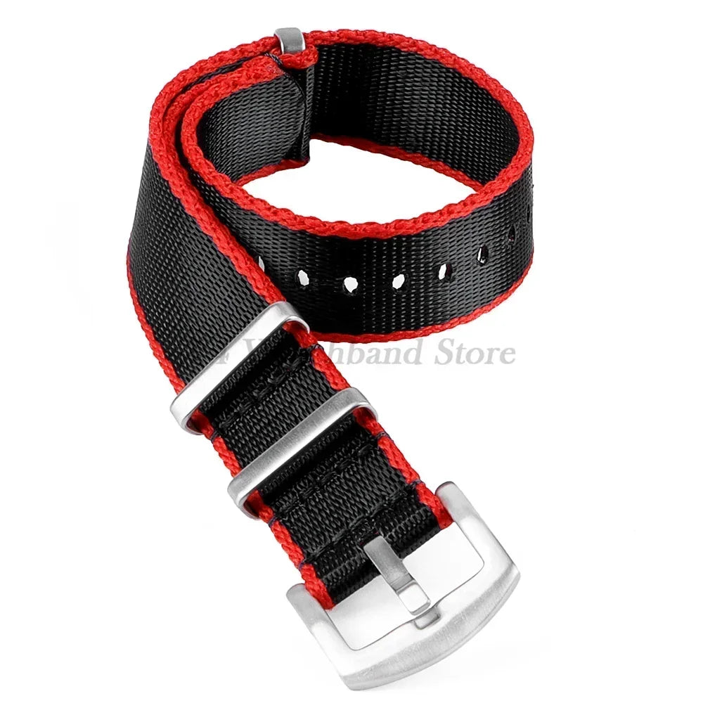 18mm 20mm 22mm Soft Nylon Strap Military Watchband for Samsung Galaxy Nylon Strap for Omega Seamaster 007