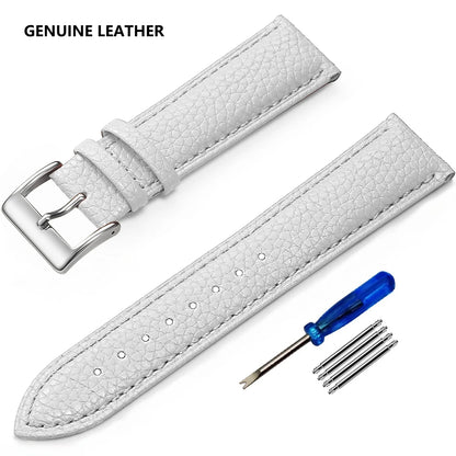 SAMCO Genuine Leather Watch Strap for Men and Women, 12mm, 14mm, 16mm, 18mm, 19mm, 20mm, 21mm, 22/24mm, High Quality Watch Strap, Watch Strap + Tool