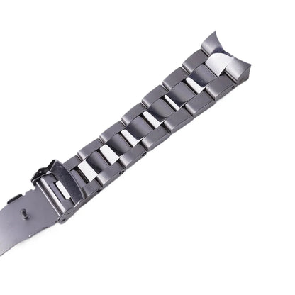 Cinturino per orologio in acciaio inossidabile argento 22 mm con estremità curve per Seiko 5 SKX007/SKX009/SSK001/SSK003/SSK005/SRPD51/53/55/57/59 di Rolamy