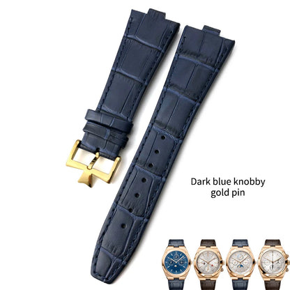 Remplacement du bracelet de montre en cuir de vachette véritable pour homme, VachAnderConstantin, cuir de veau d'outre-mer, noir, bleu, marron, bracelet, 25mm x 9mm