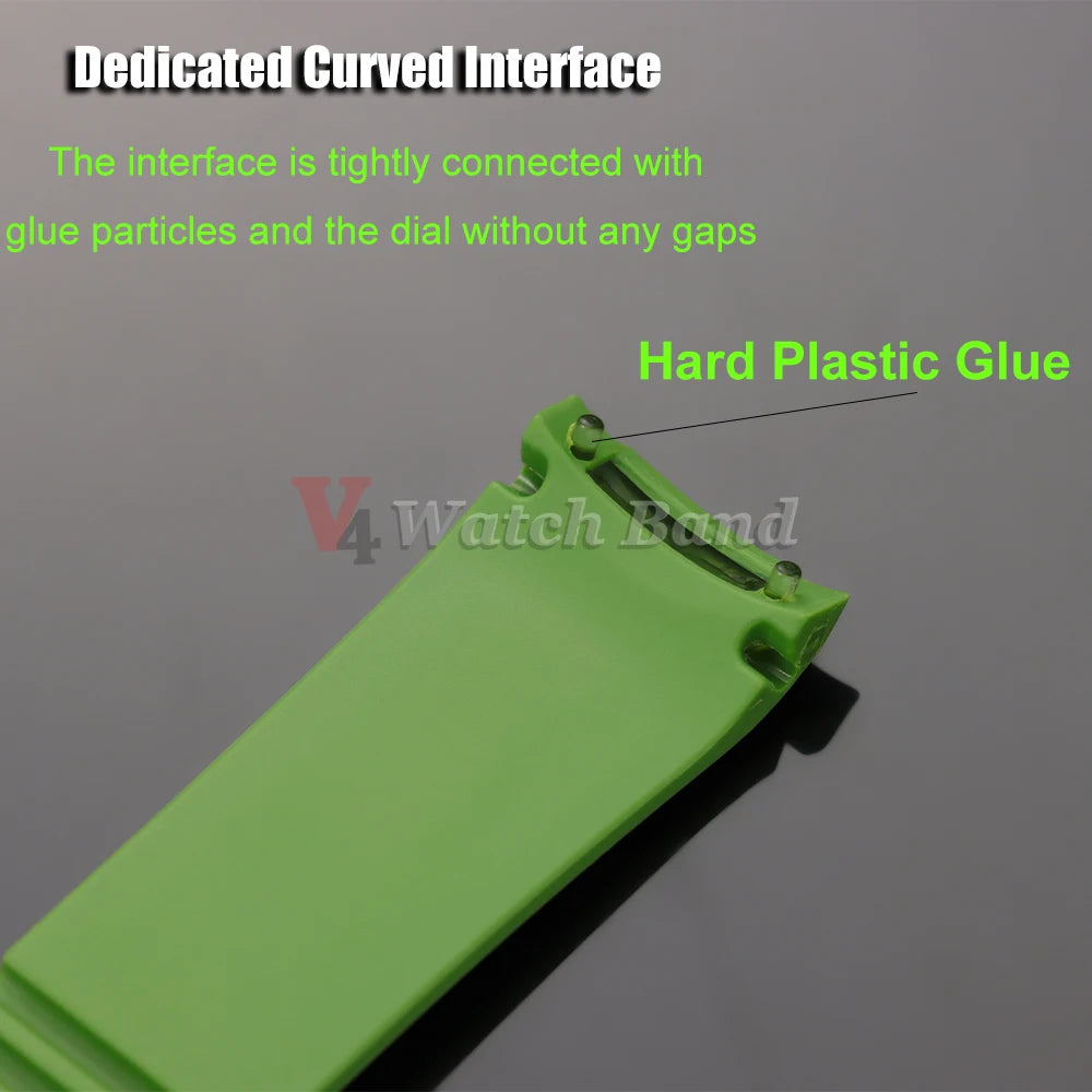 Cinturino per orologio in silicone resistente con estremità curve da 21 mm per Patek Philippe Grenade, cinturino in gomma antipolvere, serie Aquanaut 5164/5167