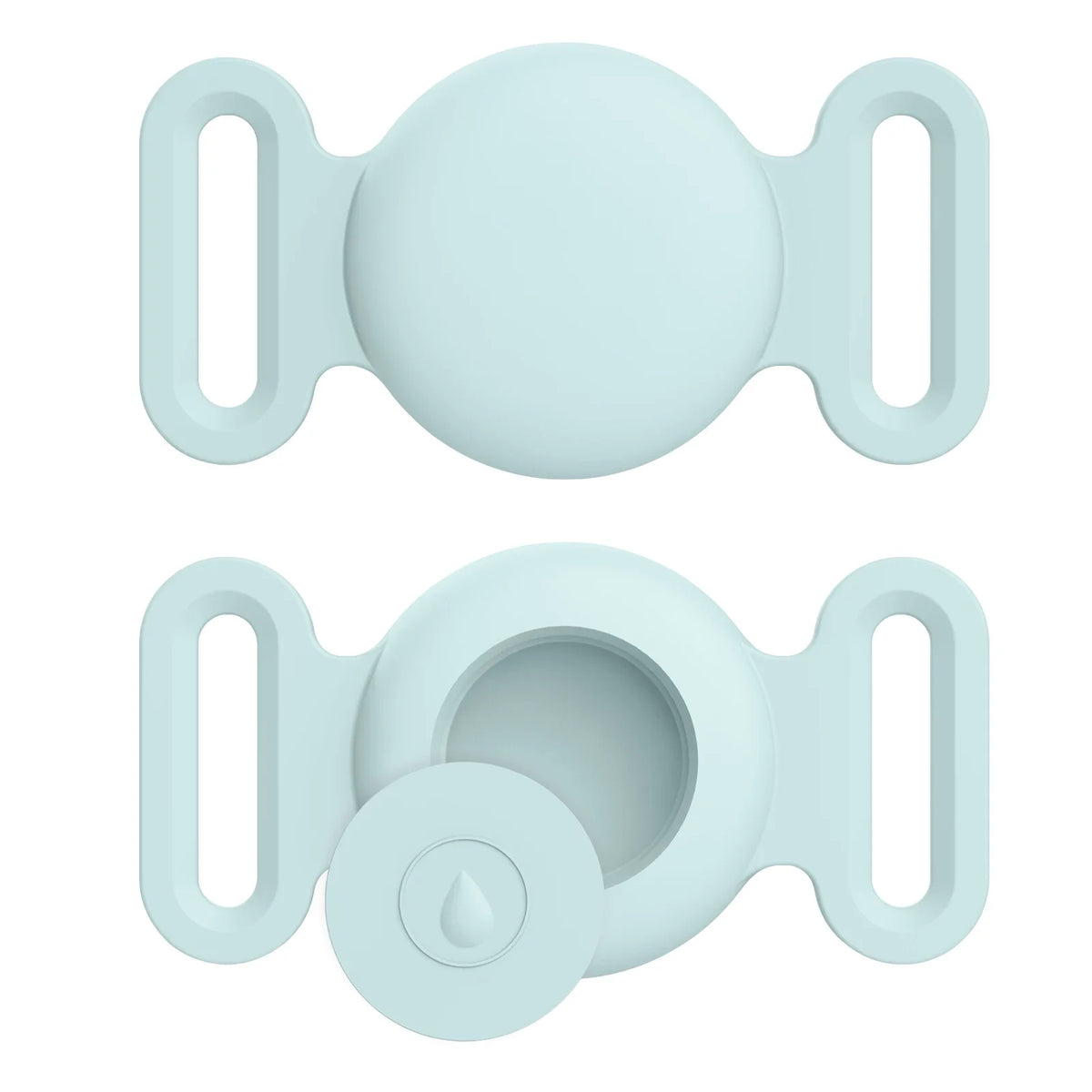 Coque en silicone souple avec porte-clés pour Apple Airtag, collier de chien et de chat, housse de protection anti-rayures pour étiquettes d'air, sacs à dos de bagages
