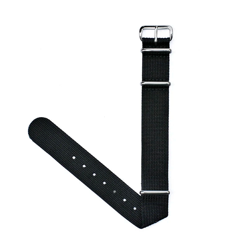 Cinturino di orologio in nylon di marca, cinturino di orologio, fibbia ad anello, cinturino di orologio, 20mm, 22mm