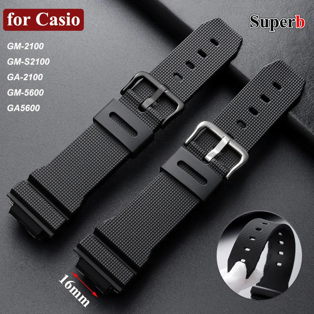Bracelet de montre en caoutchouc pour Casio GM-2100 GM-S2100 GA-2100 GM-5600/GA5600 Bracelet de montre en Silicone hommes femmes sport Bracelet étanche