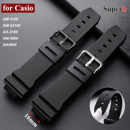 Bracelet de montre en caoutchouc pour Casio GM-2100 GM-S2100 GA-2100 GM-5600/GA5600 Bracelet de montre en Silicone hommes femmes sport Bracelet étanche