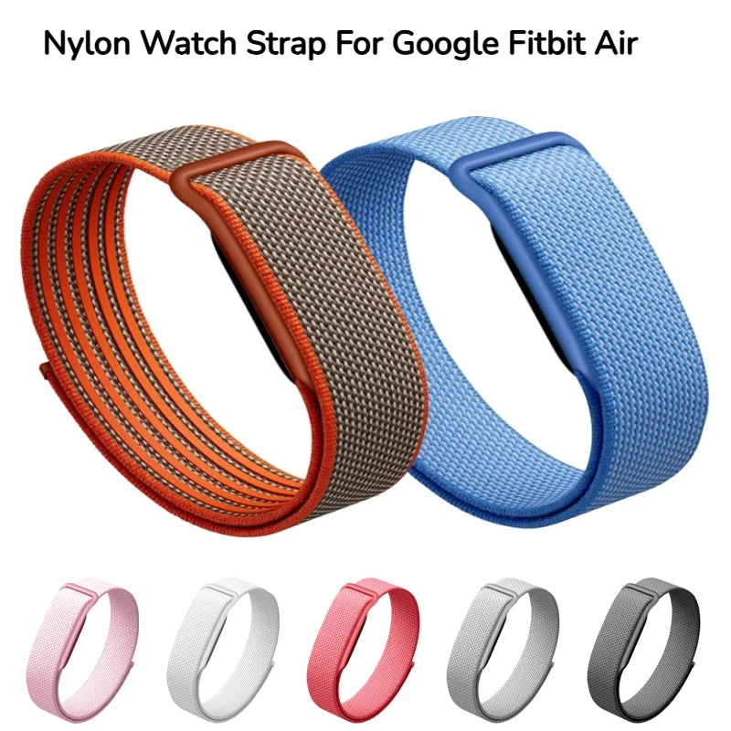 Sport Nylon Watch Strap for Google Fitbit Air, Adjustable Metal Sliding Buckle, Breathable Replacement Band